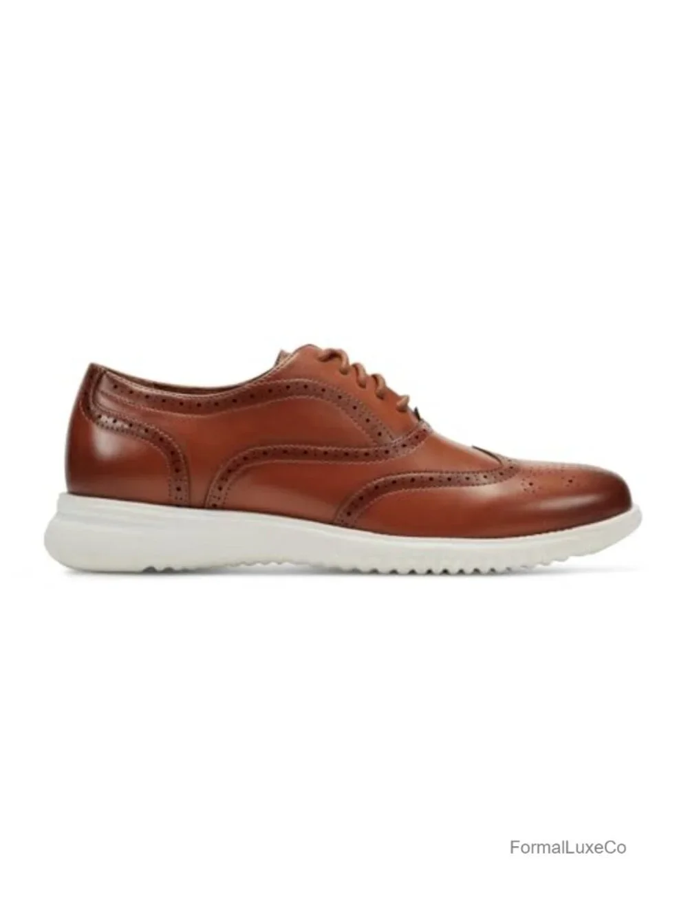 Men's Faux Leather Wingtip Oxford Lace Up Shoes Removable Insole